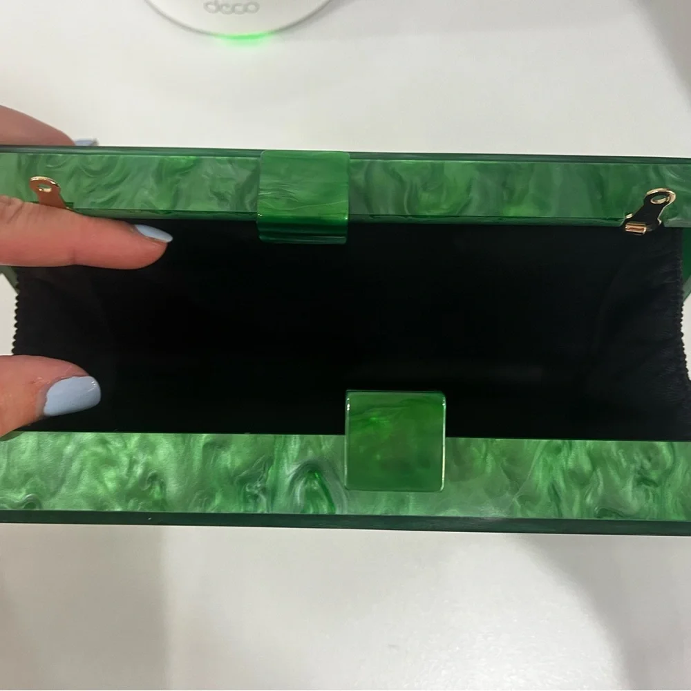 Green Evil Eye Acrylic Clutch - Picture 2 of 7
